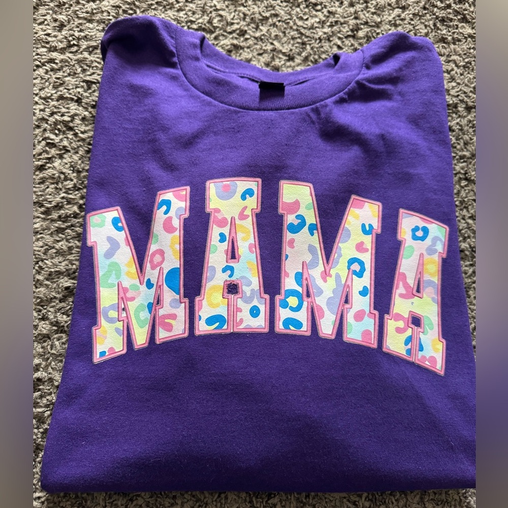 Purple 'MAMA' Graphic large longsleeve